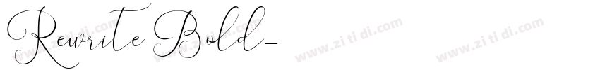 Rewrite Bold字体转换